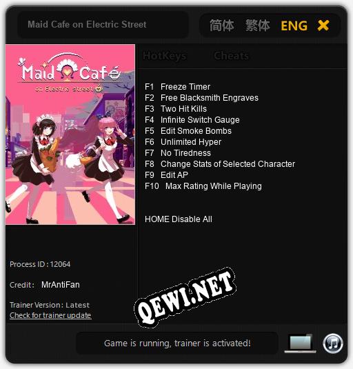 Трейнер для Maid Cafe on Electric Street [v1.0.2]