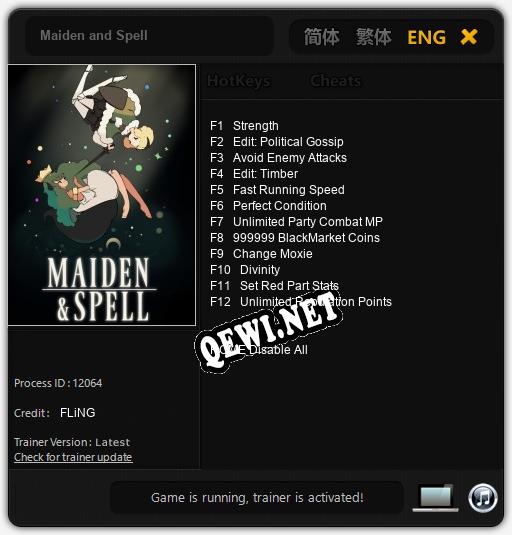 Трейнер для Maiden and Spell [v1.0.8]