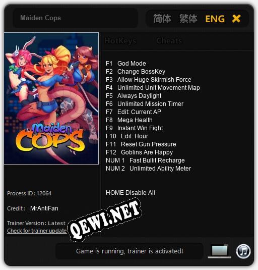 Maiden Cops: Читы, Трейнер +14 [MrAntiFan]