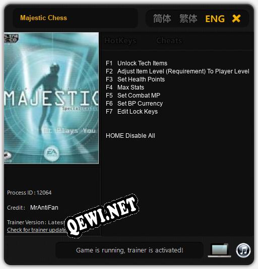 Трейнер для Majestic Chess [v1.0.8]