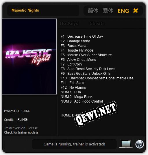 Majestic Nights: ТРЕЙНЕР И ЧИТЫ (V1.0.53)