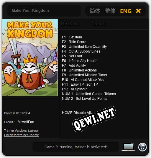 Трейнер для Make Your Kingdom [v1.0.3]
