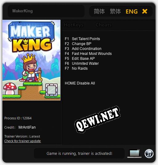 MakerKing: Читы, Трейнер +7 [MrAntiFan]