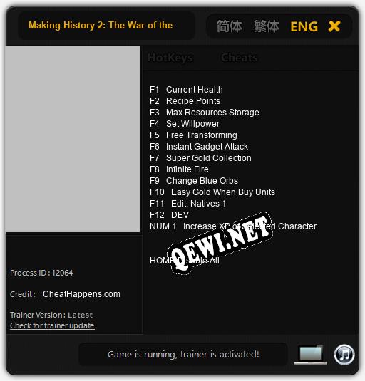 Making History 2: The War of the World: Читы, Трейнер +13 [CheatHappens.com]