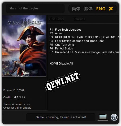 March of the Eagles: Трейнер +7 [v1.4]