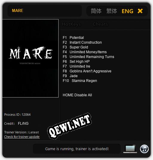 MARE: Читы, Трейнер +10 [FLiNG]