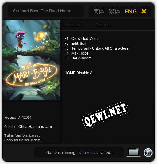 Трейнер для Mari and Bayu The Road Home [v1.0.6]