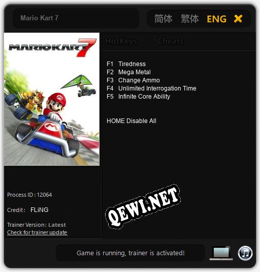 Трейнер для Mario Kart 7 [v1.0.6]