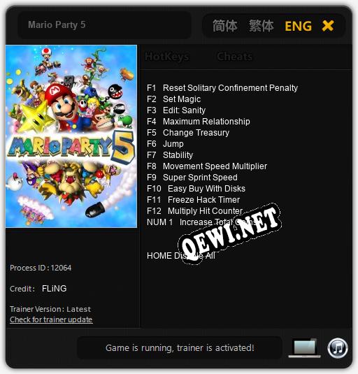 Mario Party 5: ТРЕЙНЕР И ЧИТЫ (V1.0.95)