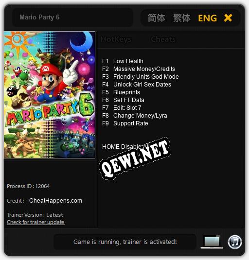 Mario Party 6: Читы, Трейнер +9 [CheatHappens.com]