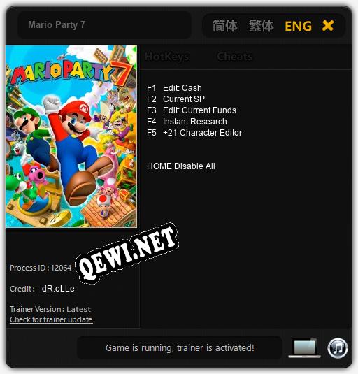 Mario Party 7: Трейнер +5 [v1.9]