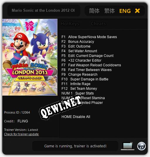 Mario Sonic at the London 2012 Olympic Games: Трейнер +15 [v1.7]