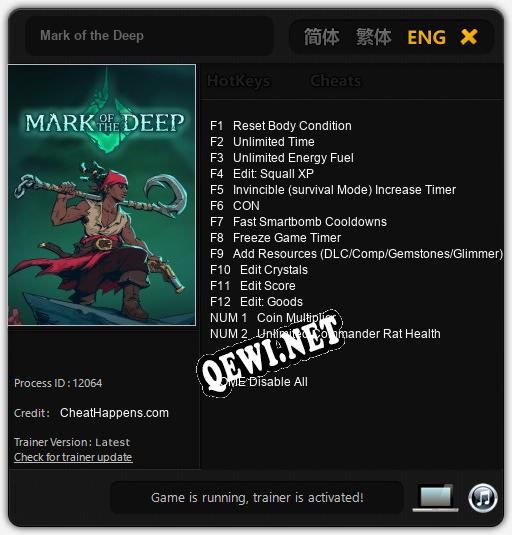 Mark of the Deep: ТРЕЙНЕР И ЧИТЫ (V1.0.61)