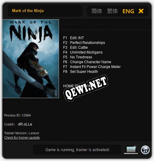 Mark of the Ninja: Трейнер +7 [v1.5]