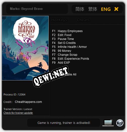 Marko: Beyond Brave: Читы, Трейнер +9 [CheatHappens.com]