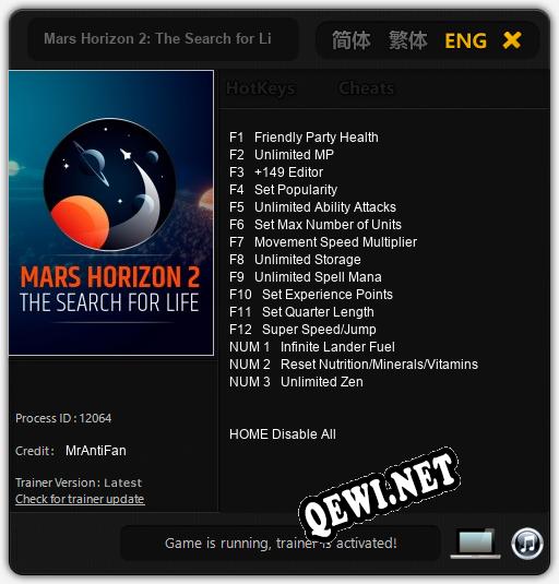Mars Horizon 2: The Search for Life: Трейнер +15 [v1.7]
