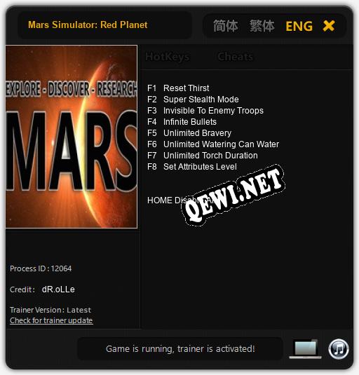 Mars Simulator: Red Planet: ТРЕЙНЕР И ЧИТЫ (V1.0.60)