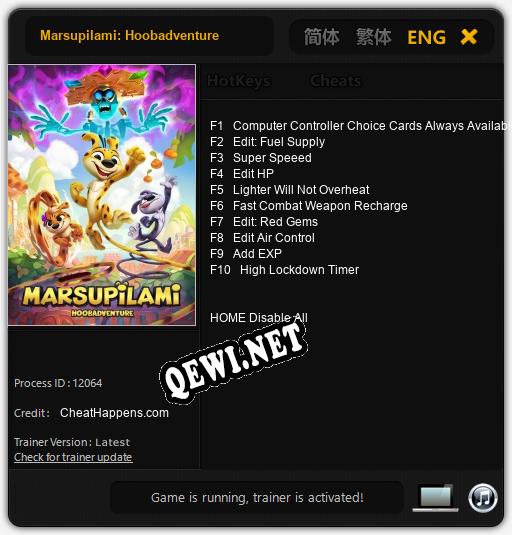 Marsupilami: Hoobadventure: Трейнер +10 [v1.6]