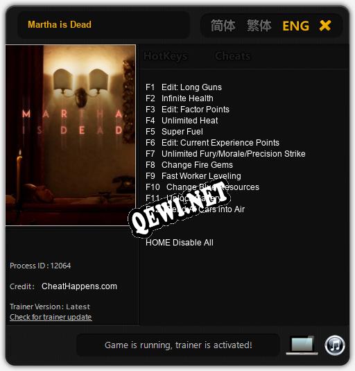 Martha is Dead: Читы, Трейнер +12 [CheatHappens.com]