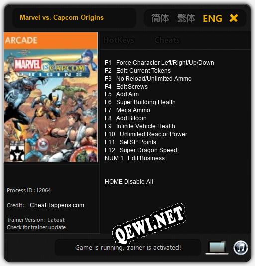 Marvel vs. Capcom Origins: Читы, Трейнер +13 [CheatHappens.com]