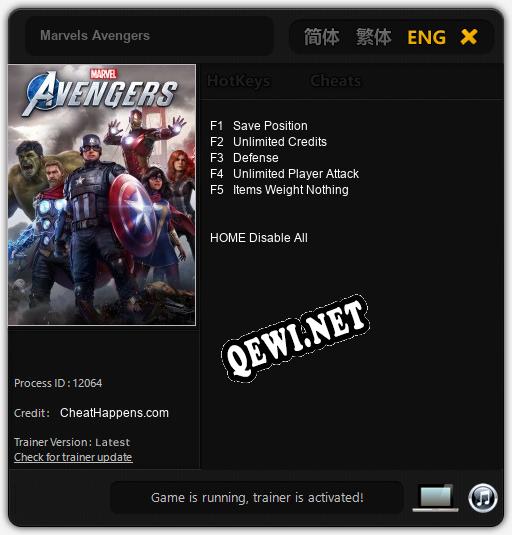 Marvels Avengers: Трейнер +5 [v1.1]