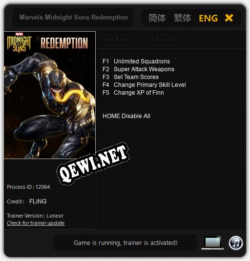 Marvels Midnight Suns Redemption: Читы, Трейнер +5 [FLiNG]