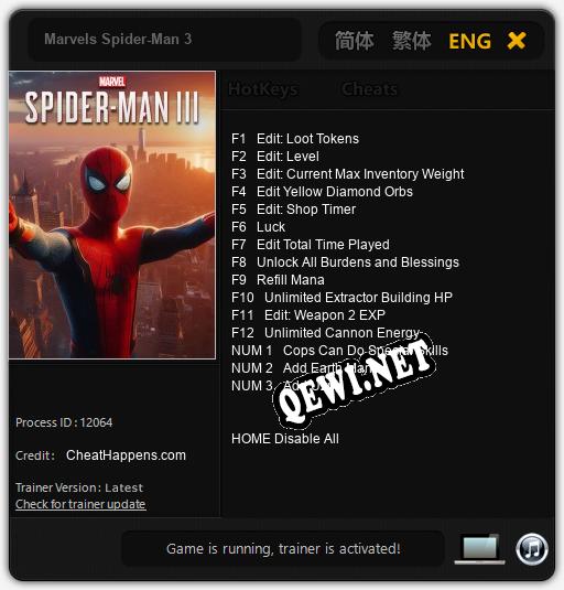 Marvels Spider-Man 3: ТРЕЙНЕР И ЧИТЫ (V1.0.58)