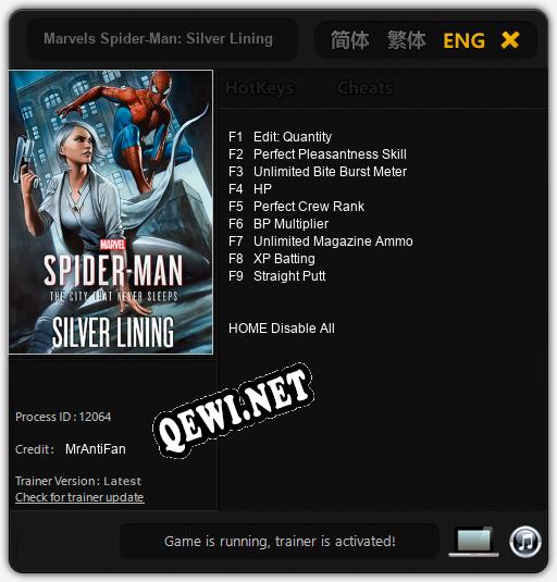 Marvels Spider-Man: Silver Lining: Трейнер +9 [v1.2]