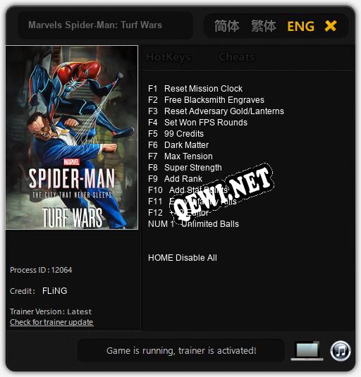 Трейнер для Marvels Spider-Man: Turf Wars [v1.0.4]