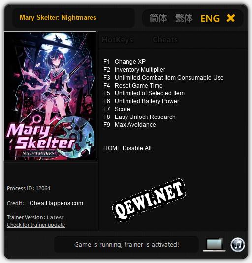 Mary Skelter: Nightmares: Читы, Трейнер +9 [CheatHappens.com]