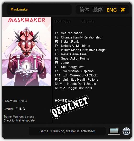 Maskmaker: ТРЕЙНЕР И ЧИТЫ (V1.0.95)