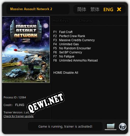 Трейнер для Massive Assault Network 2 [v1.0.1]