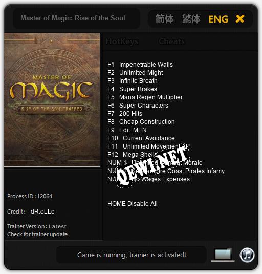 Master of Magic: Rise of the Soultrapped: ТРЕЙНЕР И ЧИТЫ (V1.0.68)