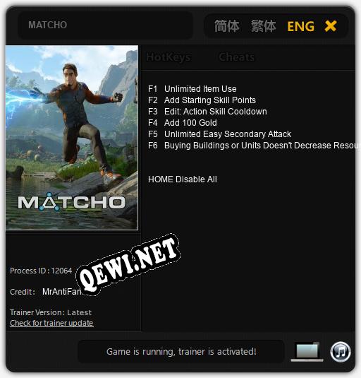 MATCHO: Читы, Трейнер +6 [MrAntiFan]