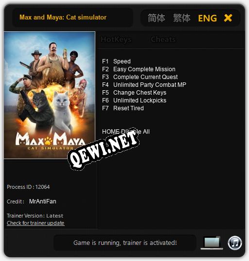 Max and Maya: Cat simulator: Читы, Трейнер +7 [MrAntiFan]