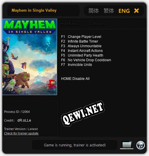 Трейнер для Mayhem in Single Valley [v1.0.6]