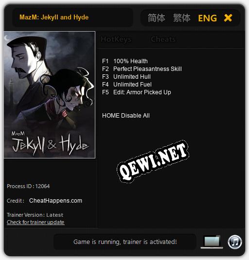 Трейнер для MazM: Jekyll and Hyde [v1.0.4]