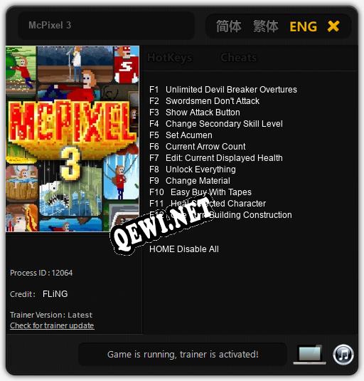 McPixel 3: Читы, Трейнер +12 [FLiNG]