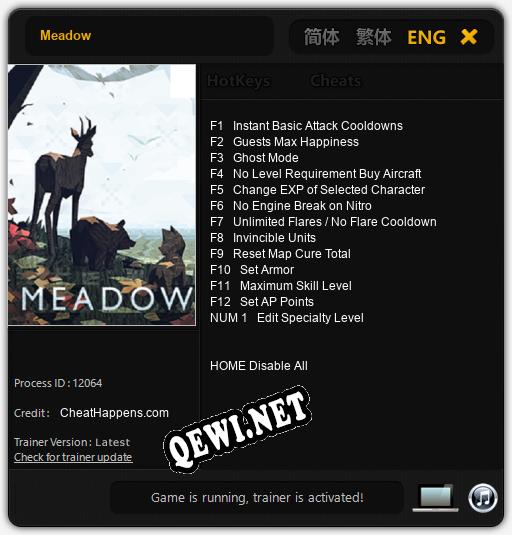 Meadow: Трейнер +13 [v1.8]