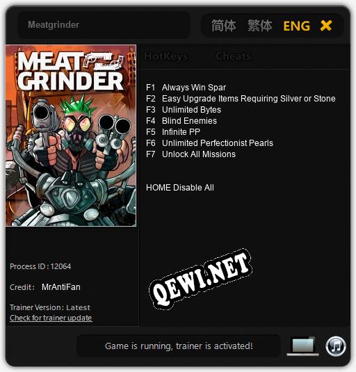 Трейнер для Meatgrinder [v1.0.8]