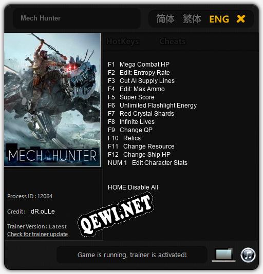 Mech Hunter: Трейнер +13 [v1.7]