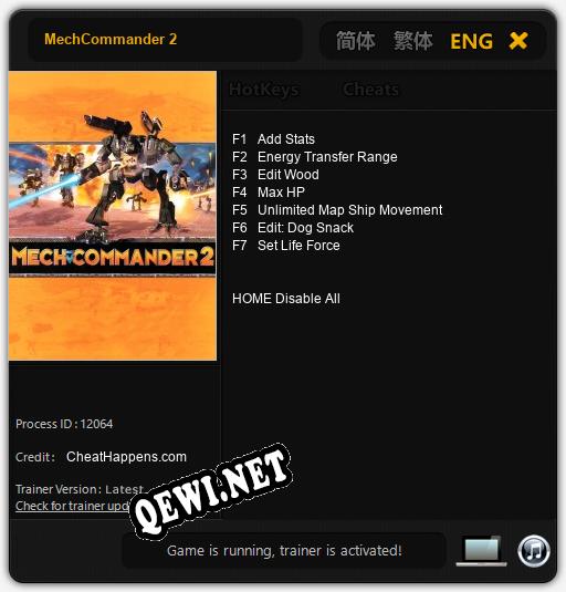 MechCommander 2: ТРЕЙНЕР И ЧИТЫ (V1.0.80)