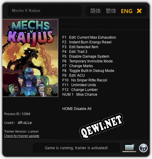 Mechs V Kaijus: Читы, Трейнер +13 [dR.oLLe]