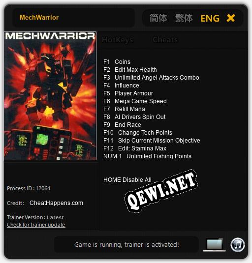 MechWarrior: Читы, Трейнер +13 [CheatHappens.com]