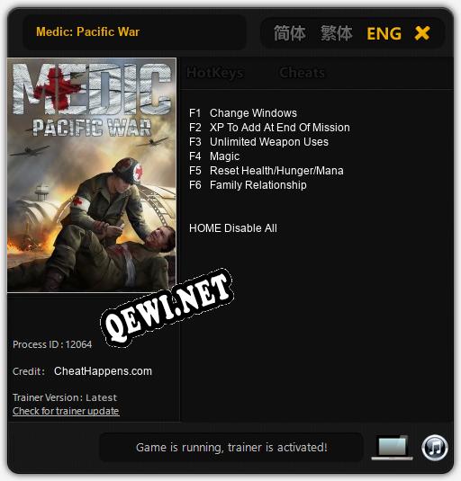 Medic: Pacific War: ТРЕЙНЕР И ЧИТЫ (V1.0.5)