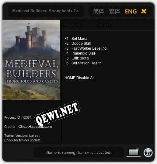 Medieval Builders: Strongholds Castles: ТРЕЙНЕР И ЧИТЫ (V1.0.38)