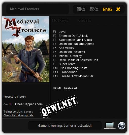 Medieval Frontiers: Трейнер +12 [v1.9]