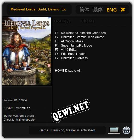 Medieval Lords: Build, Defend, Expand: ТРЕЙНЕР И ЧИТЫ (V1.0.97)