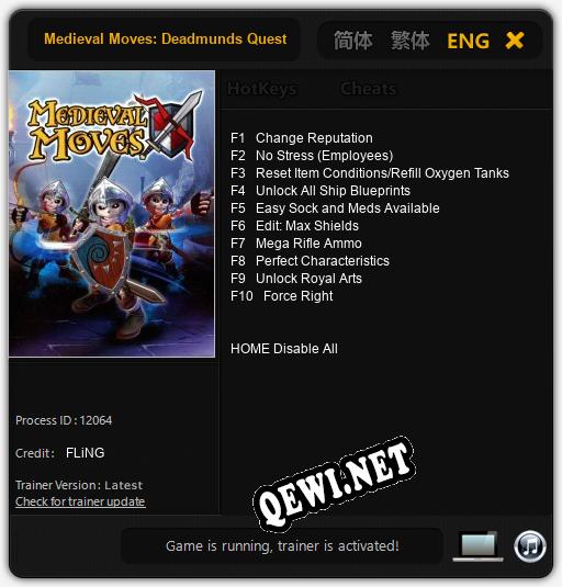 Medieval Moves: Deadmunds Quest: ТРЕЙНЕР И ЧИТЫ (V1.0.46)