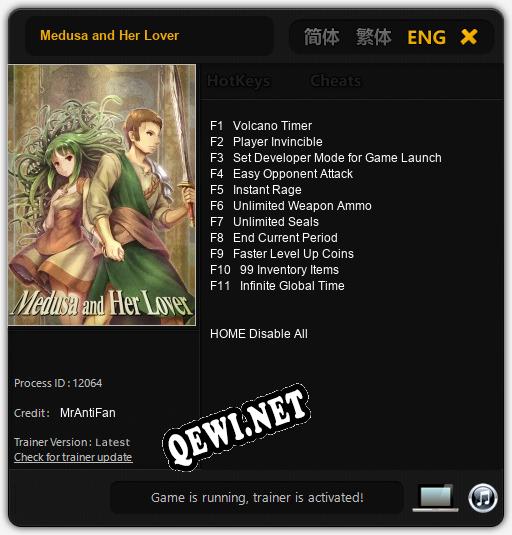 Medusa and Her Lover: Трейнер +11 [v1.6]